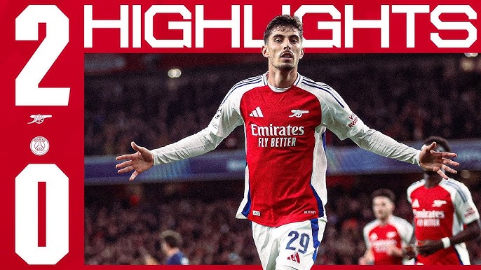 Hasil Arsenal vs PSG: Skor 2-0
