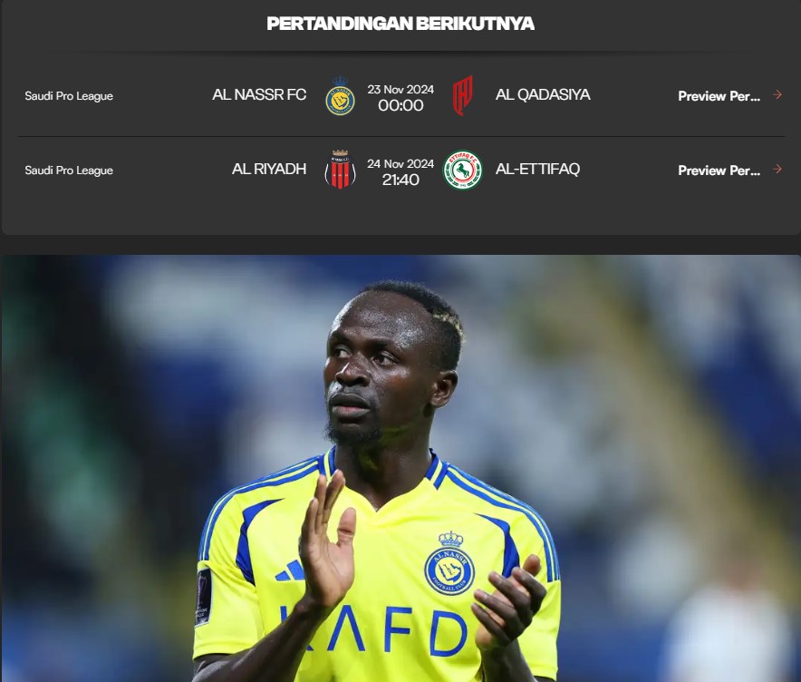 pertandingan berikutnya Al-Nassr