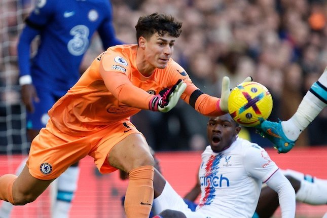 Aksi Kepa Arrizabalaga dalam laga Premier League