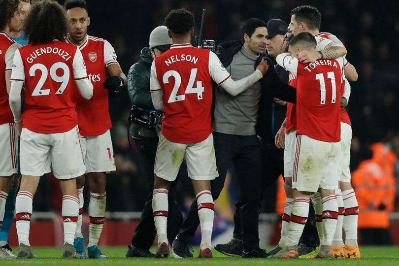 Mikel Arteta bersama skuad Arsenal