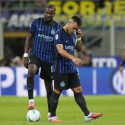 penyerang Inter Milan, Lautaro Martinez dan Marcus Thuram