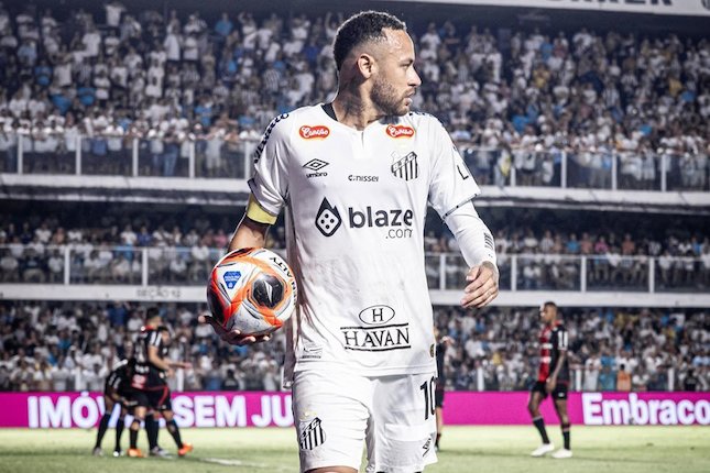 Aksi Neymar bersama Santos