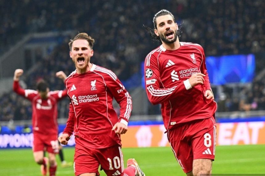 Liverpool vs Inter Milan: Liverpool Menang 1-0 Lewat Penalti Telat Szoboszlai