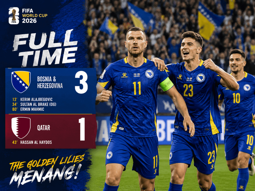 Bosnia Hajar Qatar 3-1