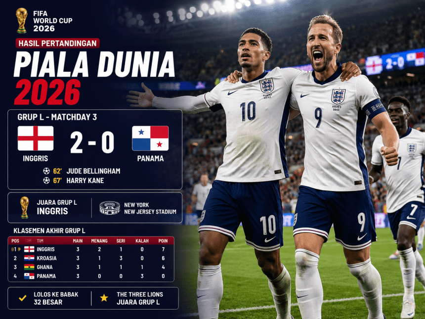 Inggris Taklukkan Panama 2-0