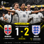Hasil Norwegia 1-2 Inggris