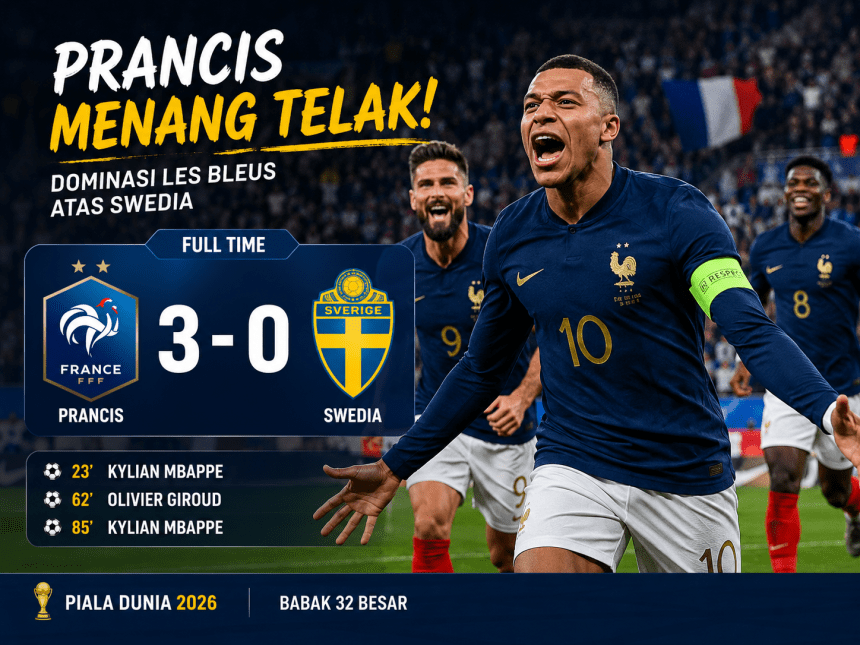 Prancis 3-0 Swedia Piala Dunia 2026