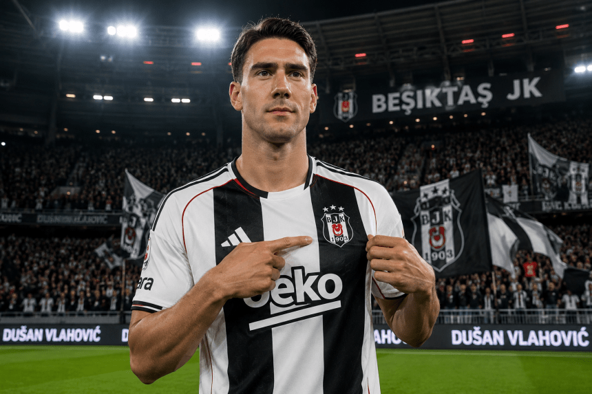 Dusan Vlahovic diperkenalkan sebagai pemain baru Besiktas setelah meninggalkan Juventus.