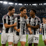 Pemain Juventus merayakan kemenangan melawan Palermo dalam laga pramusim 2026.